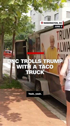 567K views · 25K reactions | The Democratic National Committee parked a taco truck outside the Republican National Committee headquarters in Washington, DC, as a way to troll the president over an acronym created by a Financial Times commentator about the president's frequent walk backs and pauses to his tariffs. https://cnn.it/3T4ukui | CNN | Facebook