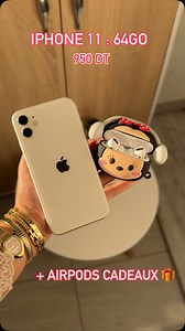 Disponible iphone 11 bonne occasion blanc 64Go 💕💕 Chargeur & anticasse & garantie 6 mois AirPods cadeaux 🎁 (pas inclus le cache) . . . . . . . #tunisia #iphone #tunis #apple #sousse #تونس #monastir #tunisie #trend #iphone11 | SOS GSM