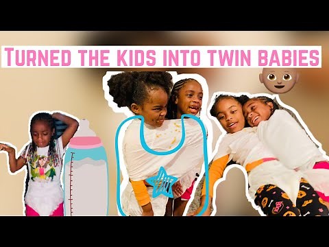 Turned the kids into twin babies, OMG SO FUNNY !!!