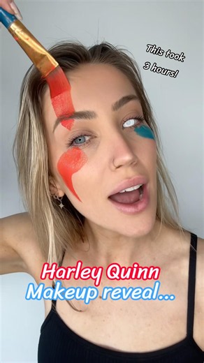 Harley Quinn Makeup Transformation!! 😱😍 #makeupartist #art #mua # #artist #makeup #halloween #sfx
