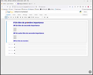 Capytale markdown : Titres