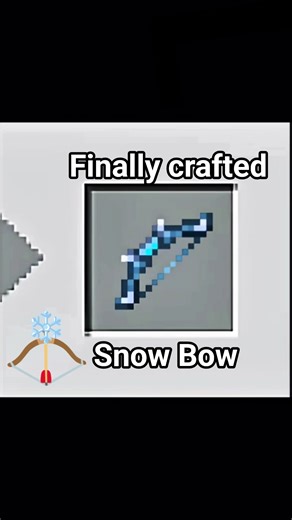crafting snow Bow 🏹 moment #minecraft #shorts