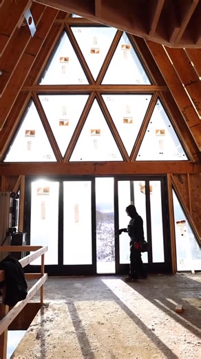 Andersen Windows + Doors Pros on Instagram: "Snowstorm? No problem! ❄️💪 @build_wny took advantage of a break in the weather to check out the progress at the @nieboaframe A-Frame project. Watching them expertly install Andersen windows in these conditions is nothing short of impressive. Do you have a project to share? Tag us! #AndersenWindows"