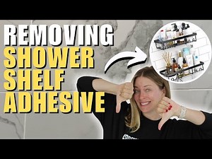 How to Remove Adhesive Shower Shelf Stickers (No Damage!)