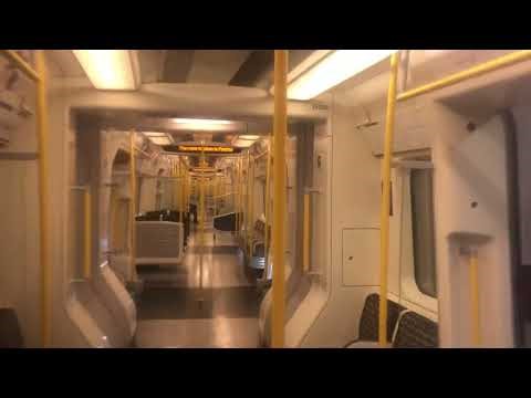 Train carriage interior tour metropolitan line Aldgate to Uxbridge all stations 24950,25050 number