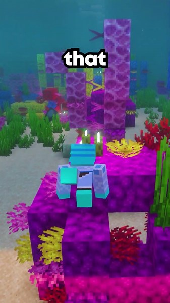 This guy loves living in his 1 block underwater base #minecraft #minecraftserver #smp #bedrock
