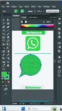 WhatsApp logo design in adobe illustrator /beginner friendly tutorials #whatsapp #logo #illustrator