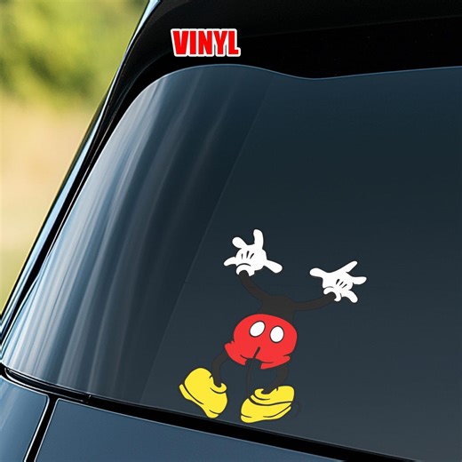 Mickey Minnie Mouse Smile Peeker Peeking Car Window Decals - Bumper Waterproof Stickers - Pack Stickers, Disney Couple Stickers Gift BZIL24 - Etsy