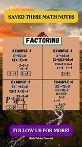 226K views · 2.1K reactions | Factoring Math Notes | Math Tricks Tutorial | Facebook