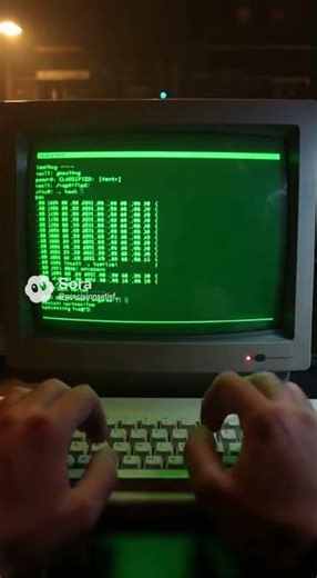 ASMR old school hacking #sora #soralife #aigenerated