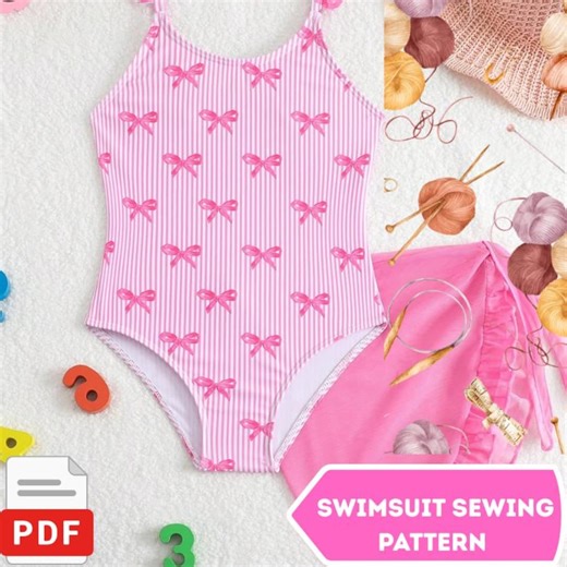 Swimsuit Sewing Pattern for Kids | One-piece Bodysuit PDF | Beginner-friendly Toddler & Girls Swimwear Pattern - Etsy Canada