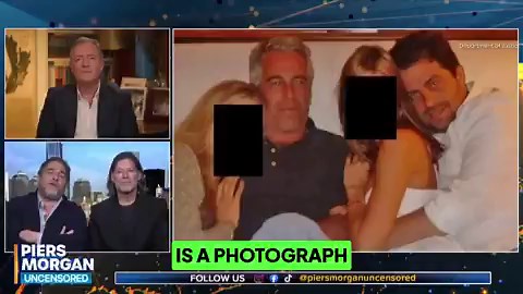 Film director grows visibly uncomfortable on-air as Piers Morgan presses him about a newly-unsealed photo of him with Epstein.MORGAN: “What is your response to that picture?”BRETT RATNER: “That picture in particular happened around 20 years ago… because that is a photo of my fiancée, who invited me to this event, and that’s where the picture was taken.”“I was never in contact with Jeffrey Epstein before that photo, and I was never in contact with him after. So that’s a picture of me and my fianc