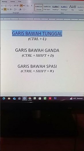 tips membuat garis bawah pada tulisan ms word #kangcetak #tutorial #arrasyid