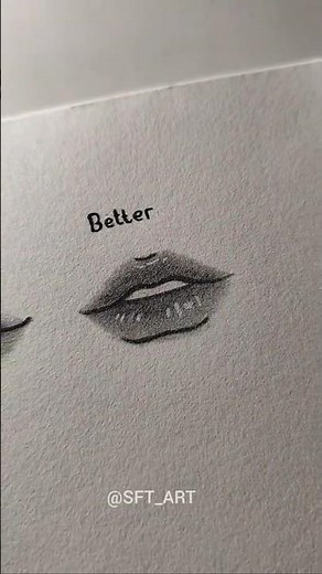 Lips Drawing Simple to Better 👄 | Easy Pencil Sketch Tutorial Step by Step #shorts