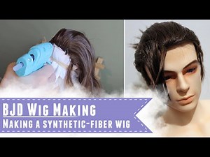 Making a BJD wig with synthetic fibers