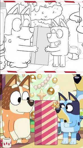 Christmas Swim: Animatic Vs Final 🎥 | Production of Bluey (Behind-the-Scenes) | Bluey Extras