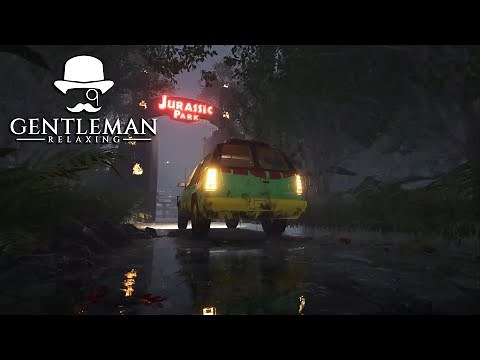 Jurassic Park Ambience 3D ASMR | Rain & Dinosaur Sounds | 8 Hours | For Sleep, Meditation, Study