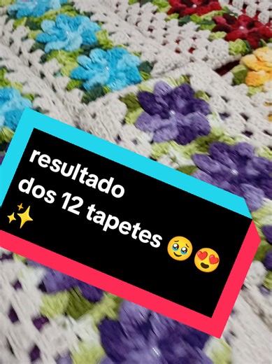 resultado de milhões 🥰 12 tapetes finalizados🥹✨ #crochet #crocheteiras #crochettiktok #resultado #artesanato #arte #123letsgo #paratii #crochetersoftiktok