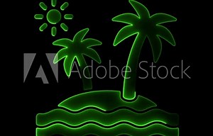 wind energy neon style icon. Simple thin line, outline of landspace icons for ui and ux, website or applicatio