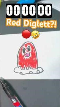 Day 3 | Drawing Diglett in 60s 🔴 Wait, why is it RED?! 🤣 ASMR