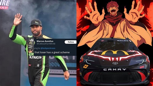 “Sad that loser has a great scheme”; “Actually sick” - NASCAR fans debate Bubba Wallace's bold Anime x McDonald's collaboration for Chicago race