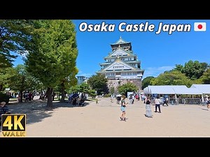 Explore Osaka Castle Japan - 4k Walk Tour 🇯🇵