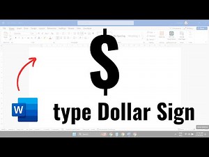 How to type Dollar Sign Currency Symbol in MS Word