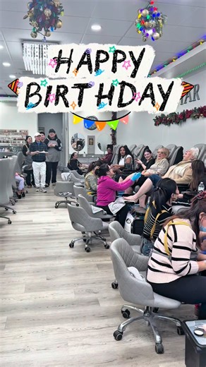 Rockstar Nails & Spa - Nail Salon Kansas City MO on Instagram: "Happy Birthday! 🎉💖 Wishing you a day full of love, laughter, and beautiful memories. So grateful to celebrate with you at Rockstar Nails & Spa ✨ #HappyBirthday #RockstarNails #BirthdayVibes #SalonFamily #BirthdayCelebration #KansasCityNails #RockstarMoments"