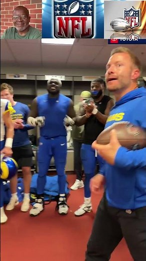 NFL Locker Room: Sean McVay’s Rams Victory Speech 🎤 | QB Matthew Stafford Gets the Game Ball! 🏈