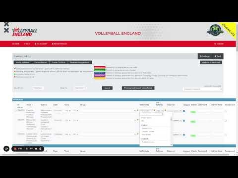 VolleyZone | Regions | How to assign referees to fixtures