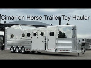 Custom Cimarron Norstar 3 Horse Bumper Pull Toy Hauler Big Enough To Haul a Jeep
