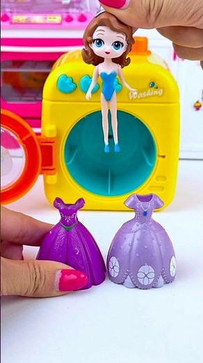 ASMR Unboxing Disney Princess & Washing Machine Set Toy | Satisfying Toy Sounds #shorts