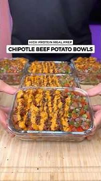 Are You Looking For Delicious High Protein Meals? Try These Chipotle Beef Potato Bowls🥩🍟🥗 #recipe