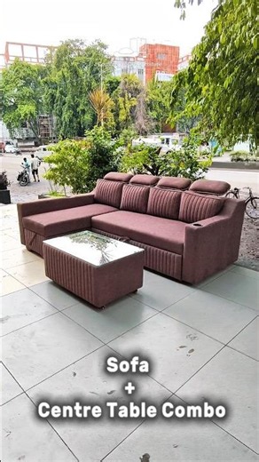 L Shape Sofa Cum Bed with Centre Table | Storage | Customizable | Comfort Sofa & Furniture #sofa