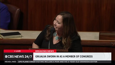 Rep. Adelita Grijalva slams delay of her swearing-in ceremony in first House floor speech