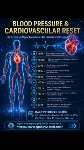 Blood Pressure & Cardiovascular Reset frequency #frequencyhealing #soundtherapy #spooky2