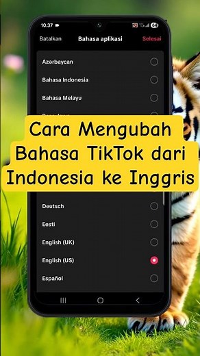 How to Change TikTok Language from Indonesian to English #changetiktoklanguage #changetiktokindo ...