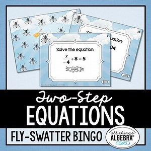 Two-Step Equations | Fly-Swatter Bingo Game