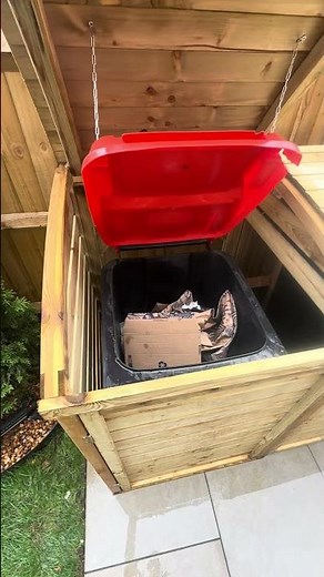 Large Timber Bin Storage #diy#binstorage