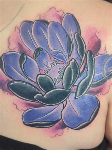 cover up chest piece from today. likely will need a second pass in a few weeks to really complete the cover up but all in all, I think this is a mission accomplished. #lotusflower #flowertattoo #coveruptattoo #fortcampbell #clarksvilletn