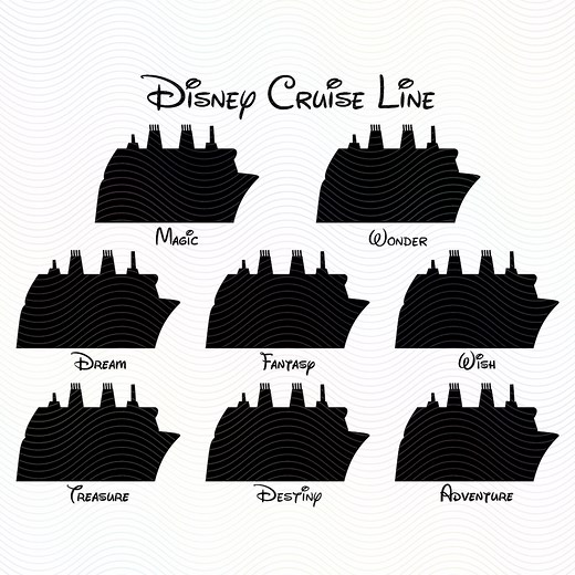 Digital Download Disney Cruise Line Ship Silhouette Picture Frame SVG for Laser Cutting, Perfect for Cruise Crafts & Stateroom Decor, Gift - Etsy