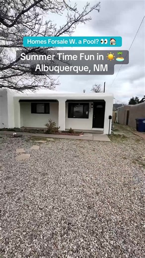 Summer Time in 📍ABQ, NM with a pool hits different. This home is forsale in Albuquerque New Mexico near Wyoming and Menual. This home in Albuquerque qualifies for downpayment assistance to first time home buyers who are searching for their home in Albuquerque and want downpayment help. This home has been fully updated giving you 4 beds 2 baths and multiple living areas while having an over sized pool in the backyard for these hot Albuquerque Days. Send me a message for more info on homes forsal