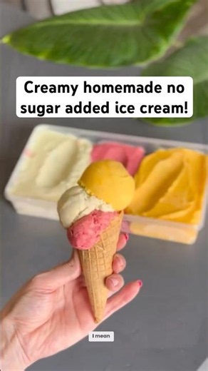 Creamy Homemade Ice Cream Without an Ice Cream Maker! No Sugar!