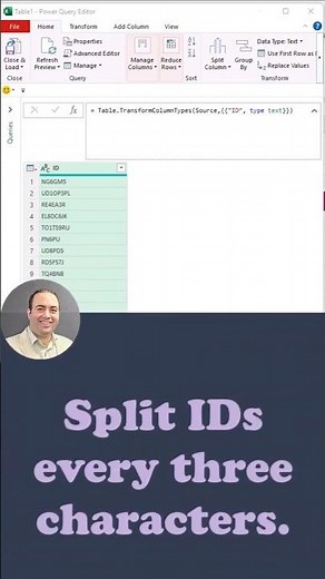 Split IDs every three characters