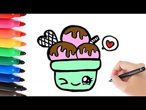 HOE TEKEN JE EEN SCHATTIG IJSJE? LEREN TEKENEN VOOR BEGINNERS