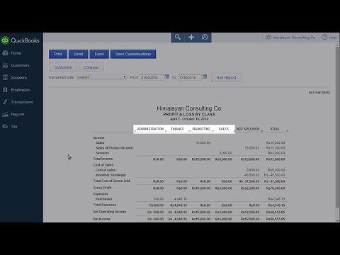 Enable class and location tracking for transactions in QuickBooks