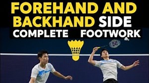 Forehand and backhand footwork with shuffle step techniques