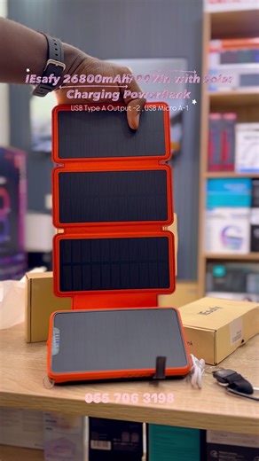 Iesafy 26,800mAh Solar Power Bank - Charge Anywhere!