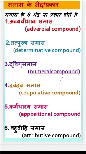 समासकेभेदसमासहिन्दीव्याकरण/Hindi GrammarTrick/Samasinhindi/समासट्रिक/समास कीपरिभाषा