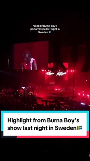 Burna Boy's Memorable Concert at Avicii Arena, Sweden